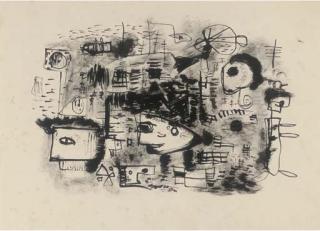 William Gear, R.A. - Monochrome Abstract