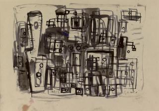 William Gear, R.A. - Monochrome, School of Paris