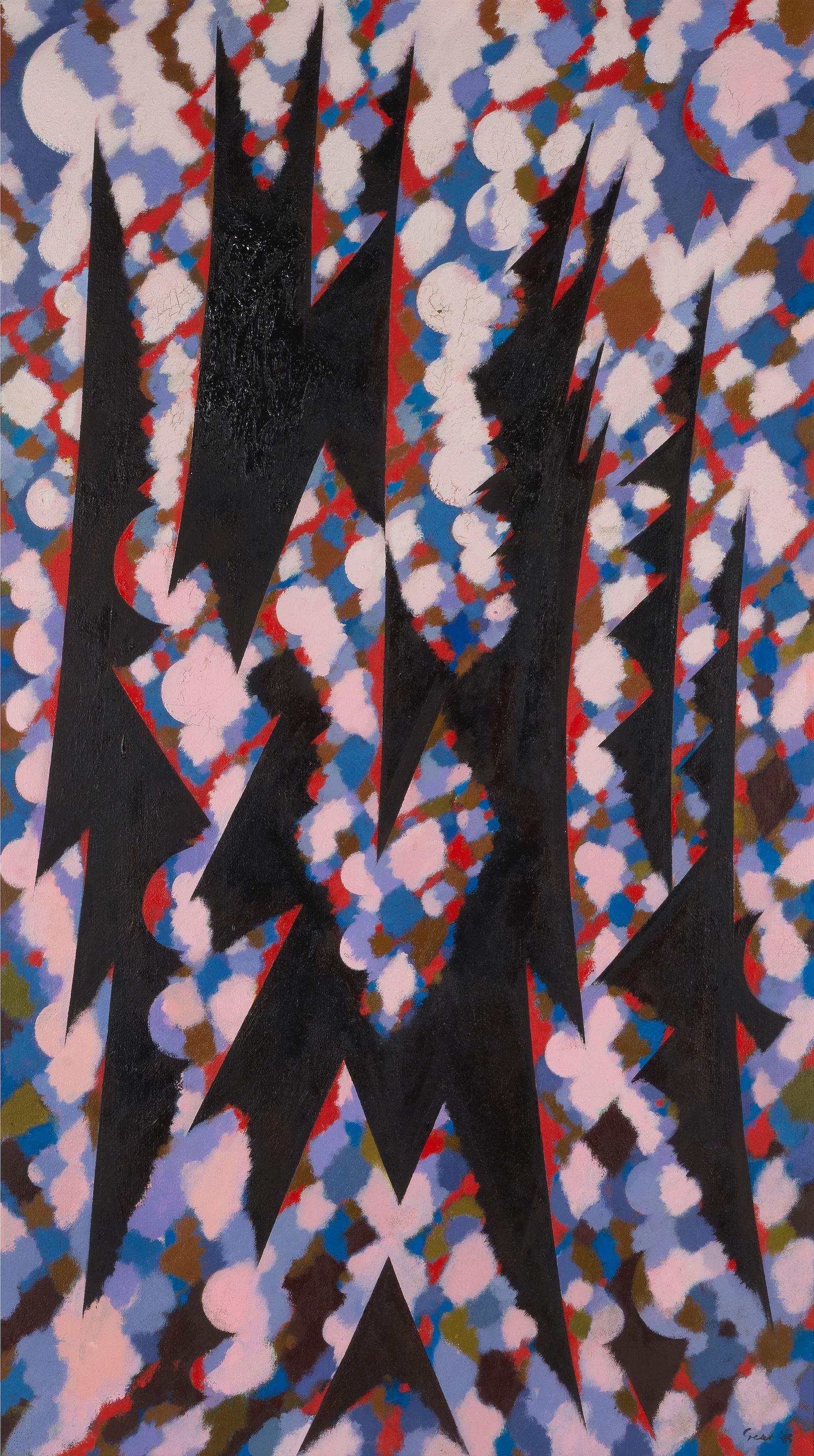 William Gear R.A. - Spiked Structure, Red Flash