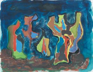 William Gear RA - Les Ruines