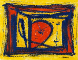 William Gear RA - Red Bar, 1996