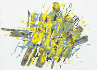 William Gear RA - Yellow, Grey and Black