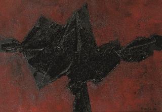 William Gear - Black figure on red no.1