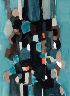 William Gear - Blue Abstract