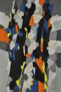 William Gear - Landscape, Twin Trunks