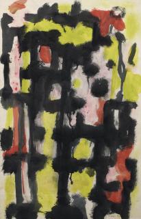 William Gear - Vertical Pink/Yellow