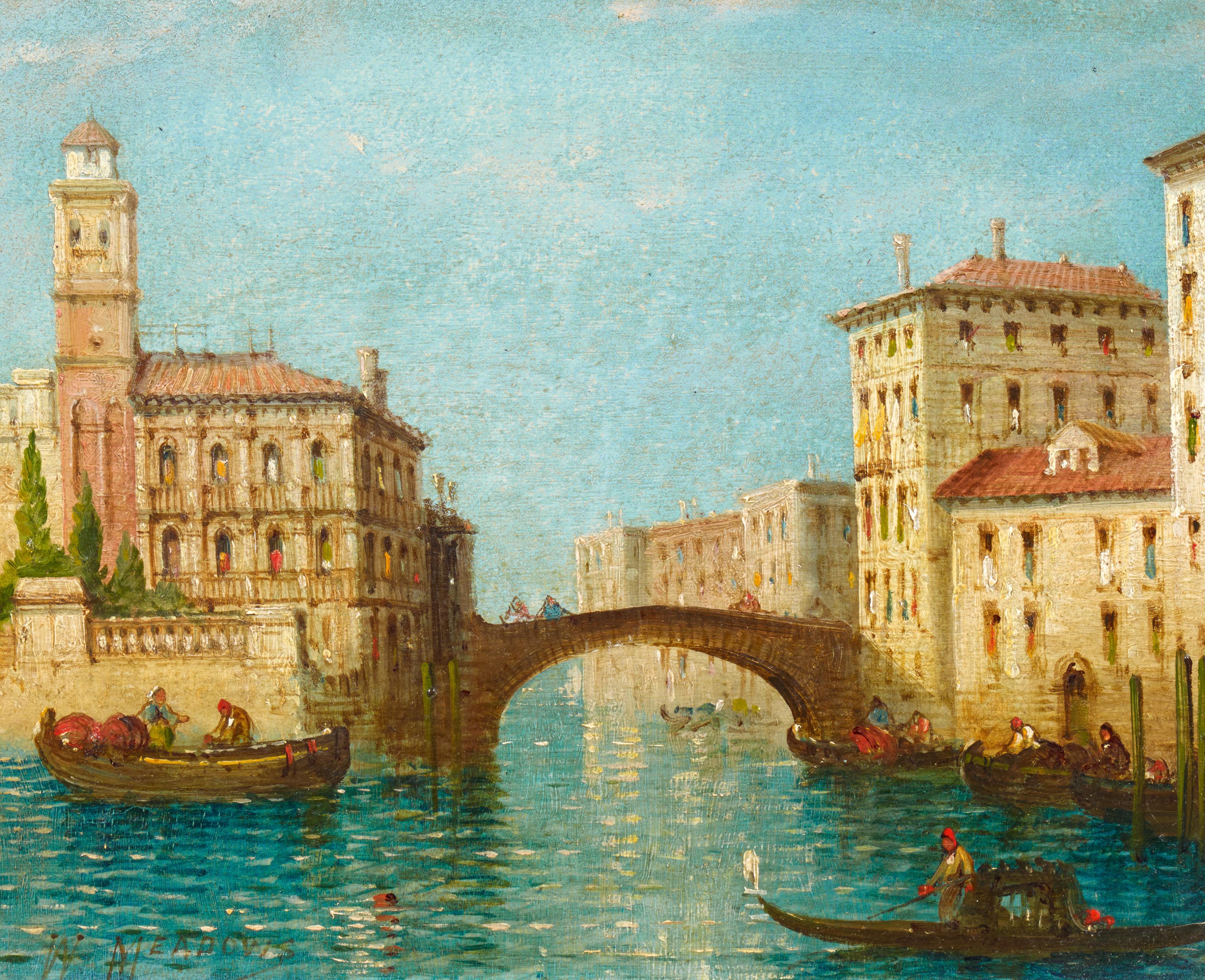 William George Meadows - Zwei Gemälde: Venezianische Ansichten.
