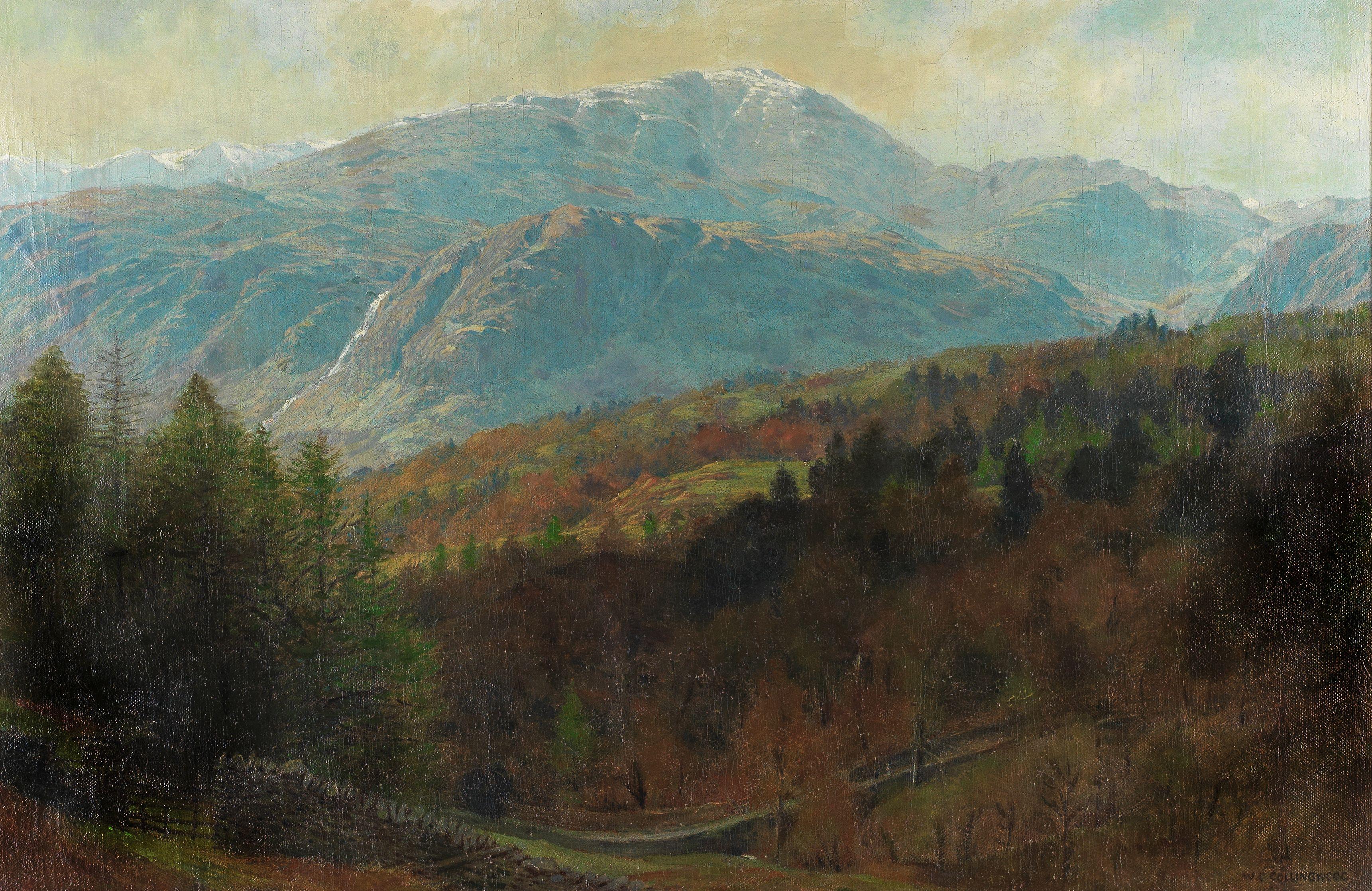 William Gershom Collingwood - Wetherlam in Spring, Coniston Fells
