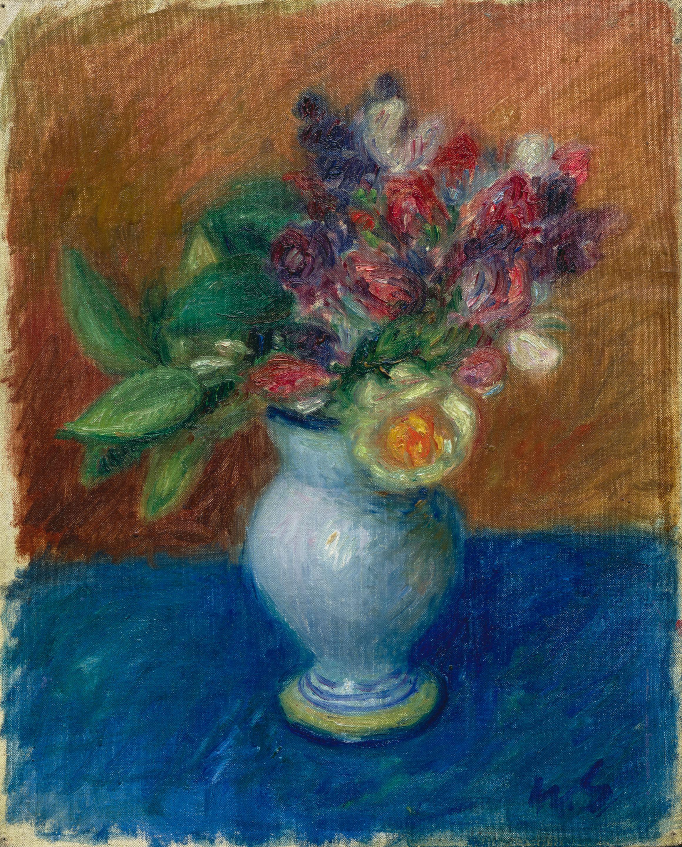 William Glackens - Flowers in a White Pitcher