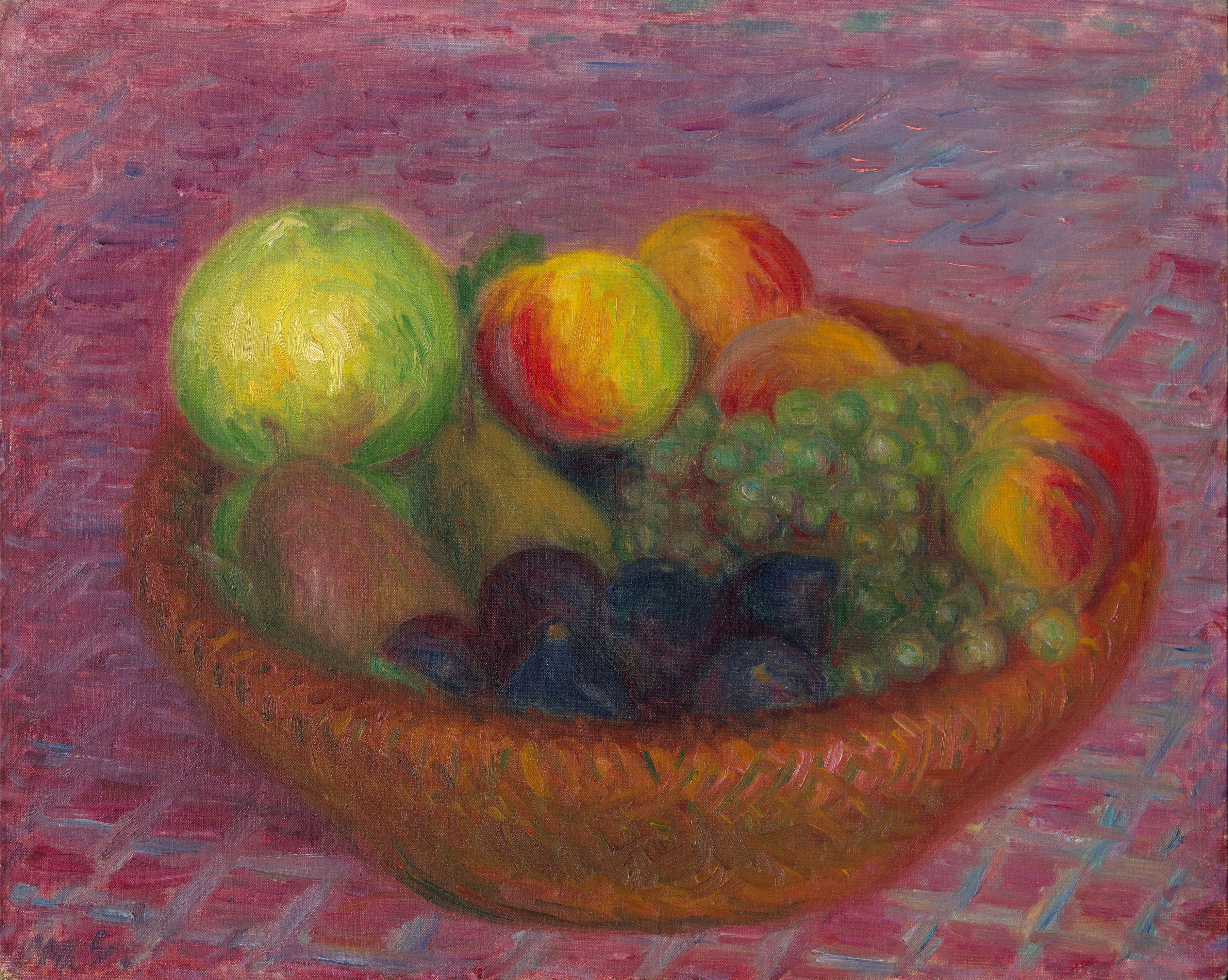 William Glackens - Fruit in a Red Basket