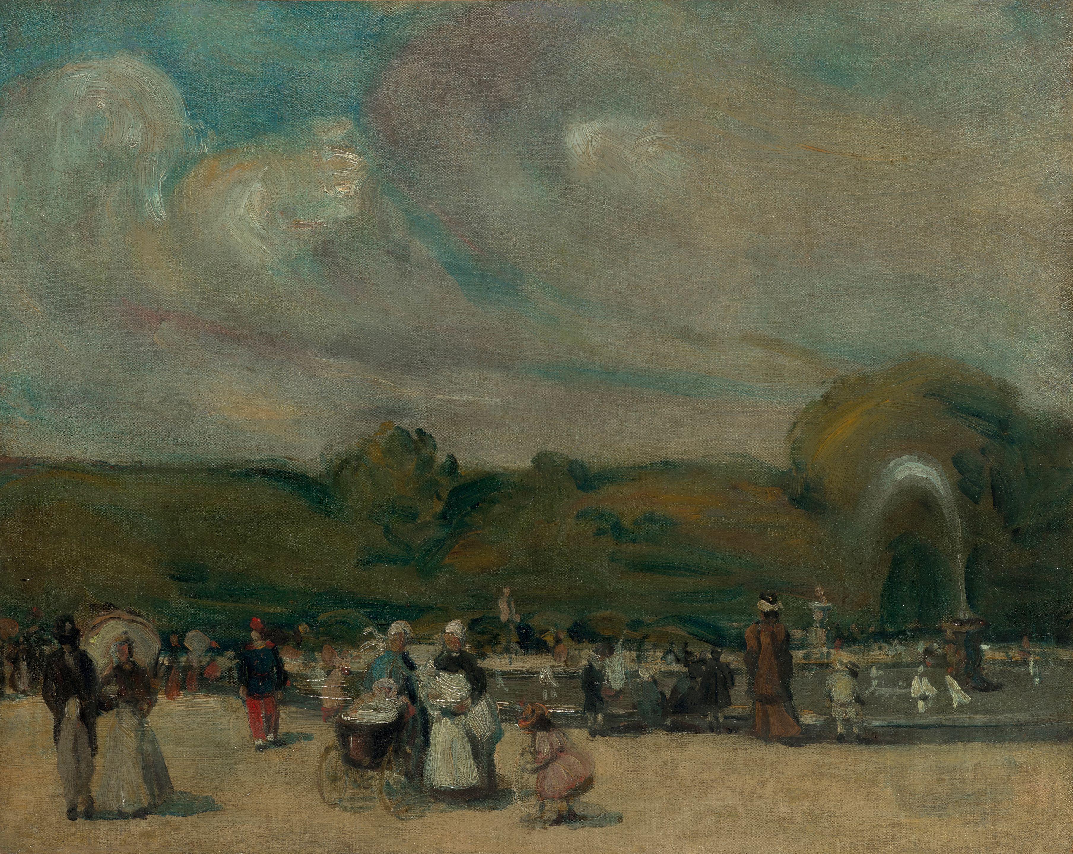 William Glackens - Sailboats in the Luxembourg Gardens