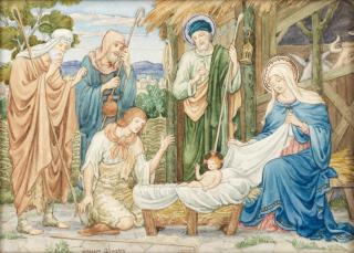 William Glasby - Three nativity studies the largest 21 x 17.2cm (8 1/4 x 6 3/4in).
