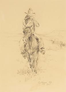 William Gollings - Smoke Break While Watching the Herd