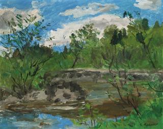 William Goodridge Roberts - Bridge Over Stream