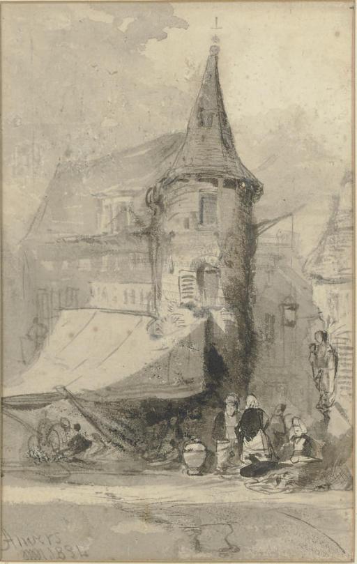 William Gordon Muller - A market in Anvers