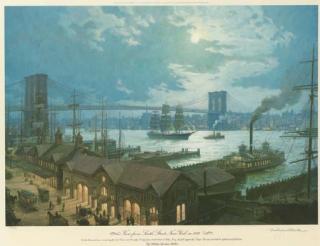 William Gordon Muller - View from South Street New York in 1892