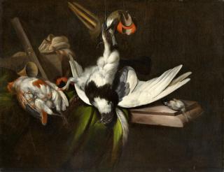 William Gowe Ferguson - Jagdstillleben auf einer Marmorplatte