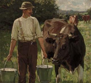 William Gunning King - Milking time