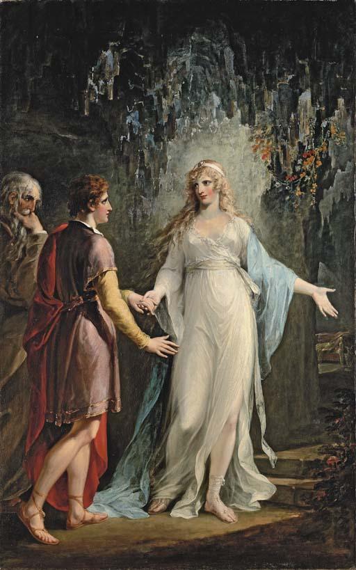 William Hamilton, R.A. - Calypso receiving Telemachus and Mentor in the Grotto
