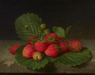 William Hammer - Stillleben mit Erdbeeren
