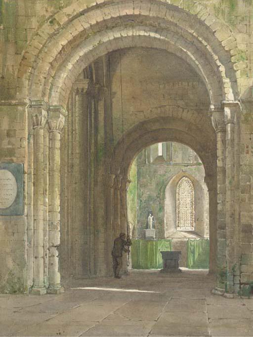 William Harding Collingwood Smith - Bell ringing at the Church of Saint Mary de Haura, New Shoreham, Sussex