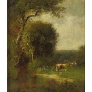 William Hart - Cows In A Pasture