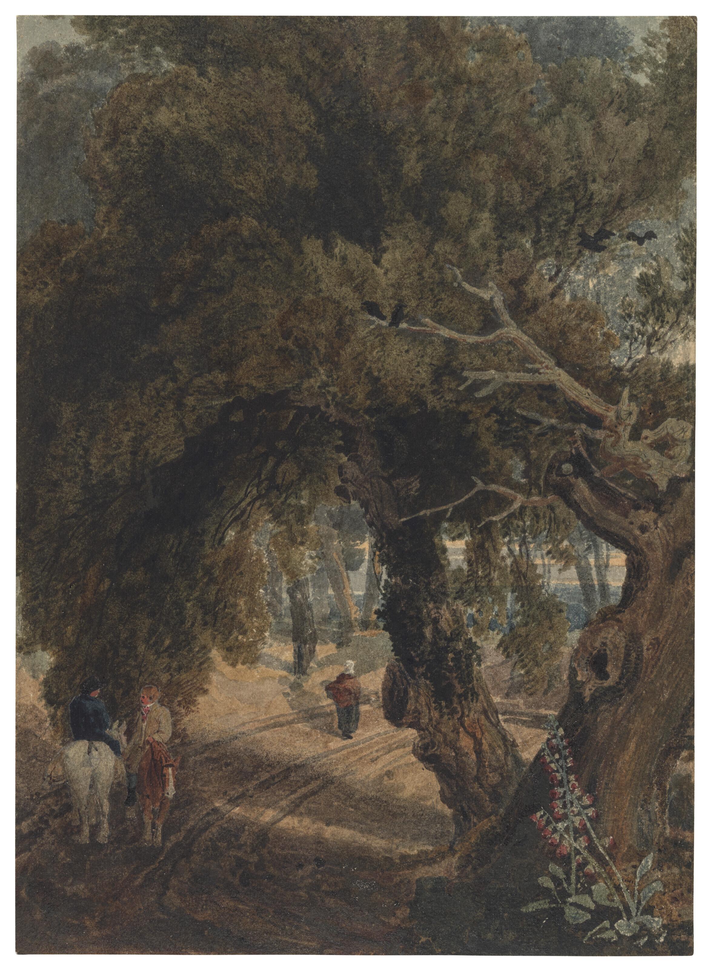 William Havell, O.W.S. - Travellers on a path