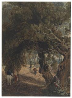 William Havell, O.W.S. - Travellers on a path