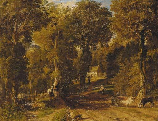 William Havell - A lane in Oxfordshire