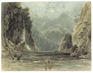 William Havell - A waterfall in the East Indies