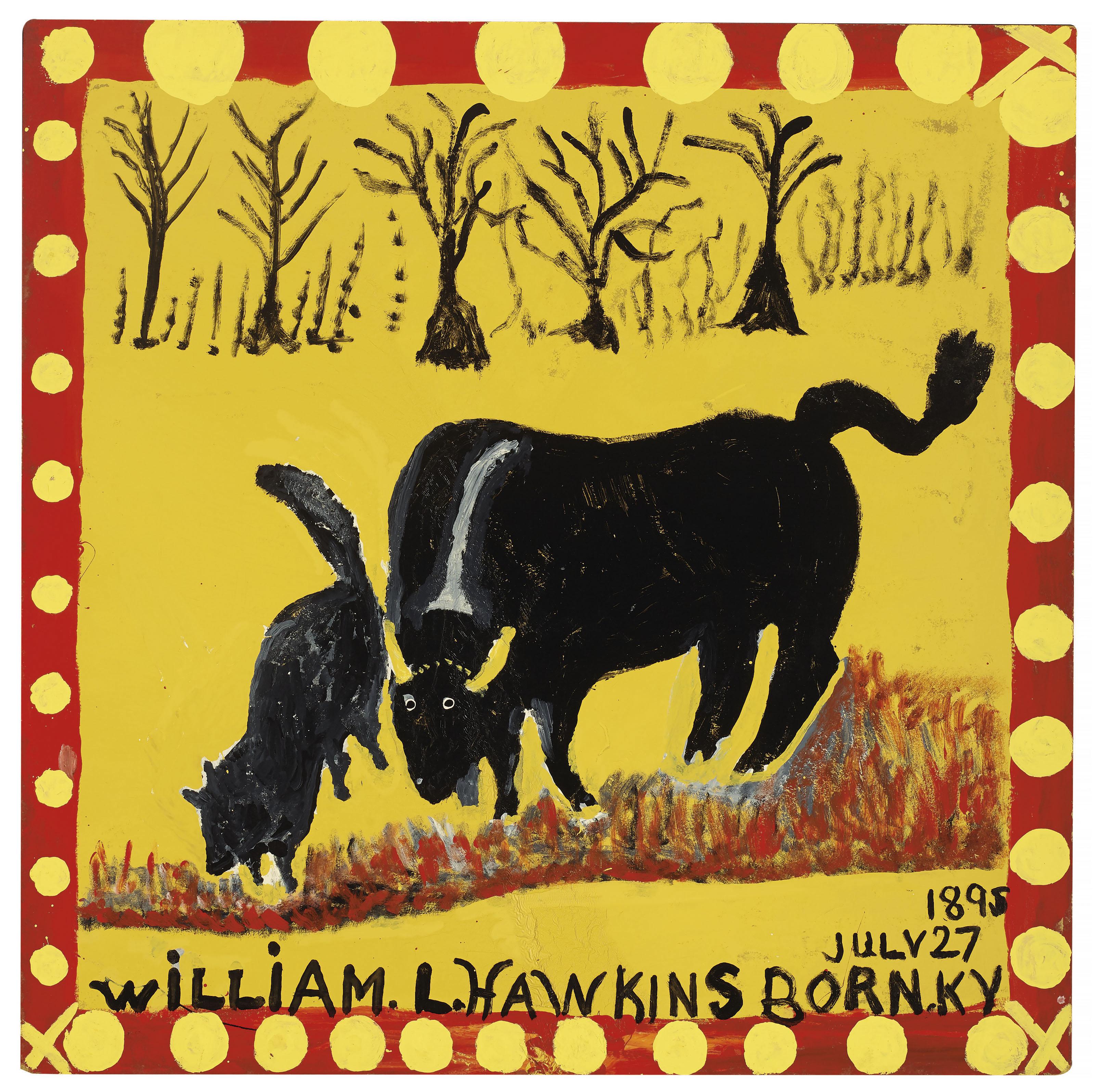 William Hawkins - Steer and Dog, 1984
