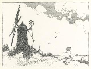 William Heath Robinson - “Feathered Birds In The Rain-Sweet Sky” (From ‘Earth Folk’)
