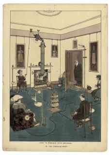 William Heath Robinson - \'How to dispense with servants in the Drawing Room\'