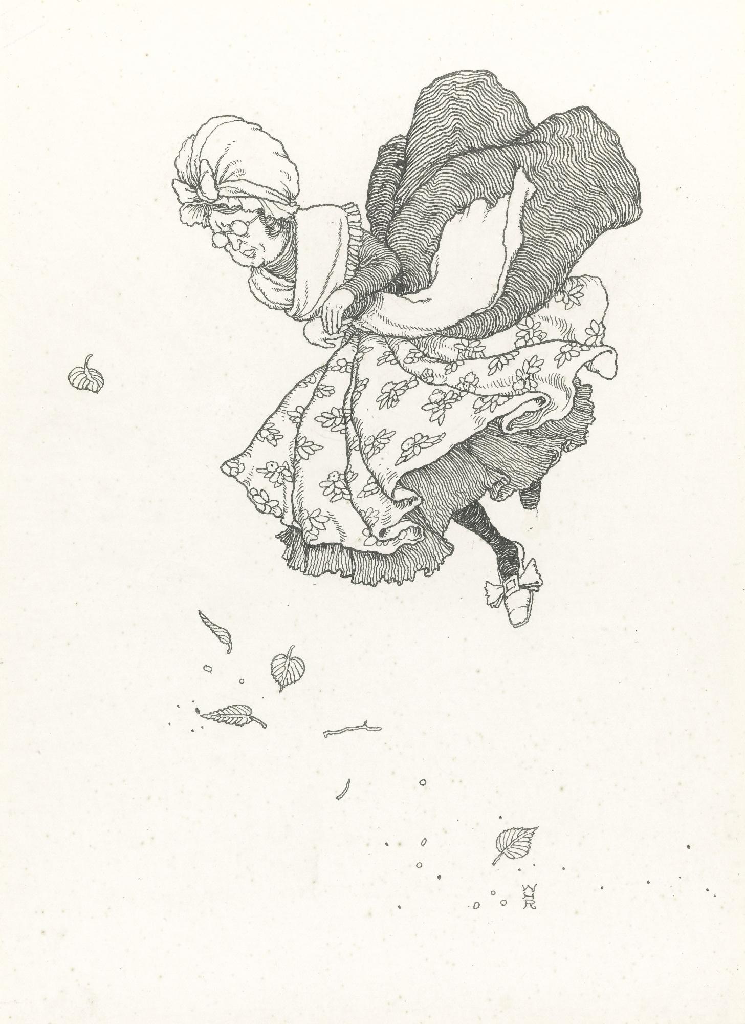 William Heath Robinson - “Old Tillie Turveycombe’S Floating By” (From ‘Tillie’)