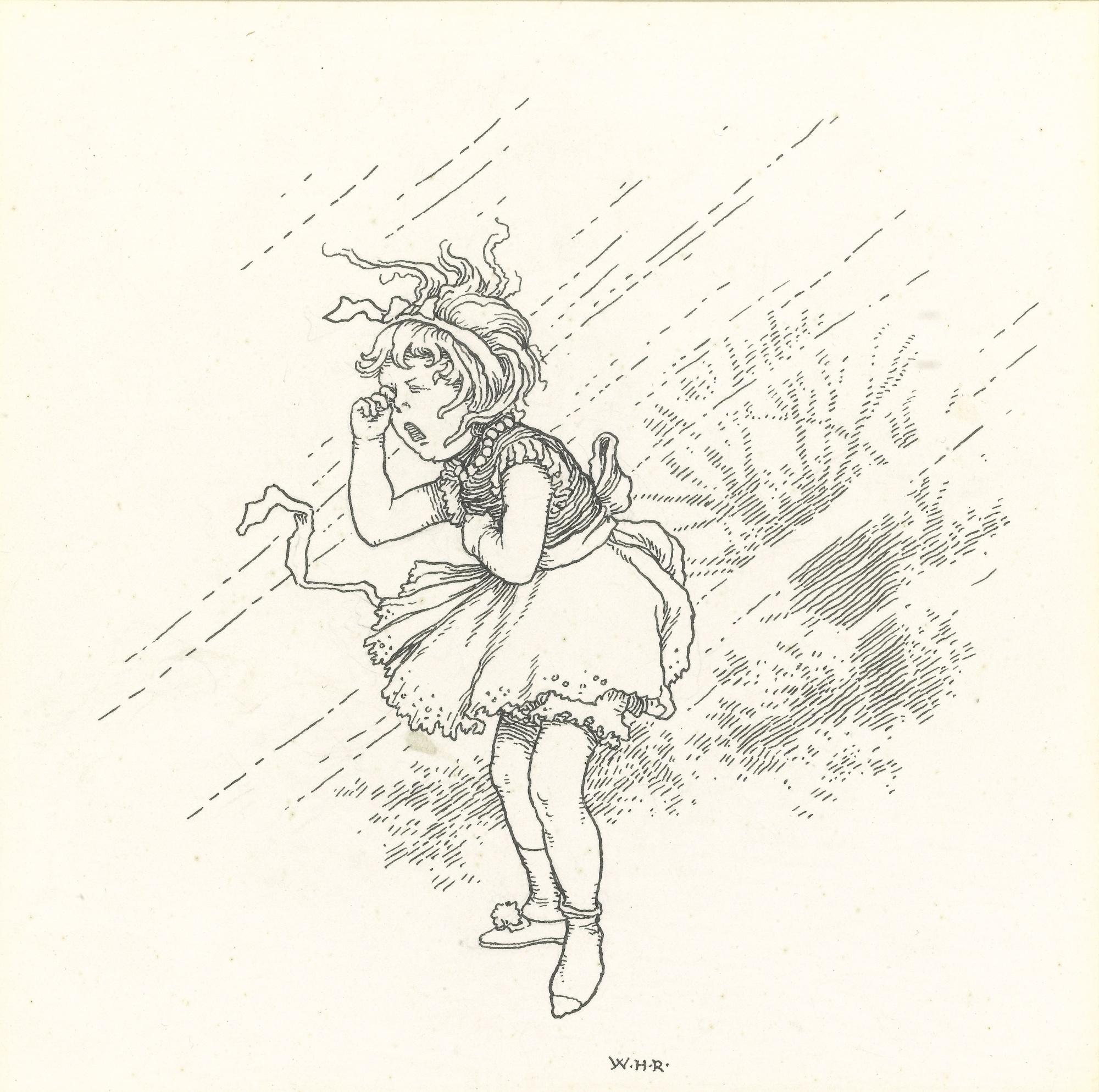 William Heath Robinson - “Poor Little Lucy By Some Mischance, Lost Her Shoe” (From ‘The Lost Shoe’)