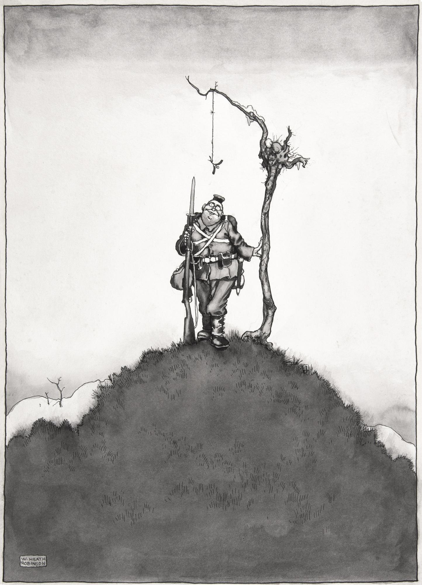 William Heath Robinson - ‘The Kiss Of Peace 1916-1917 Nothing Doing’