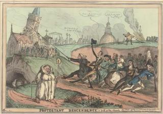 William Heath - Dont You Remember The 5Th of November; Illustration of The Old Proverb - Between Two Stools; Protestant Descendency, A Pull At The Church; And A Mistake