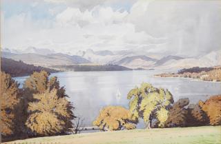 William Heaton Cooper - View over Lake Windermere on a summers day