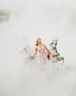 William Helburn - Carousel Horses in Central Park, Romana Swann