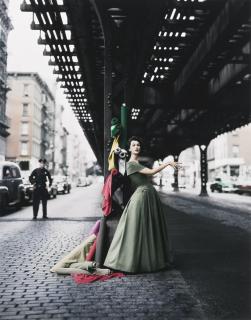 William Helburn - Dovima Under The El (Dior Creates Cosmopolitan Drama)