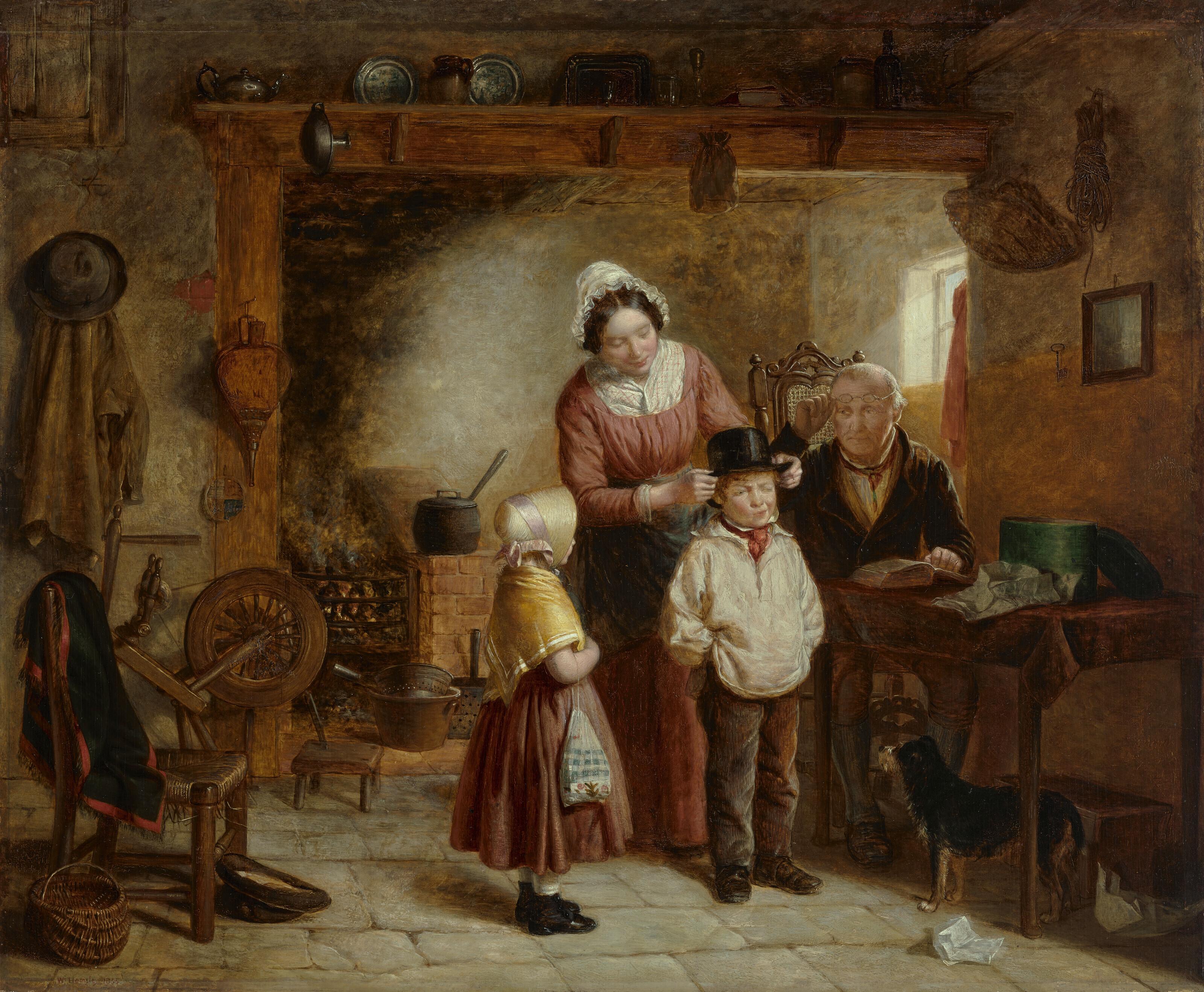 William Hemsley, R.B.A - The Brand New Hat