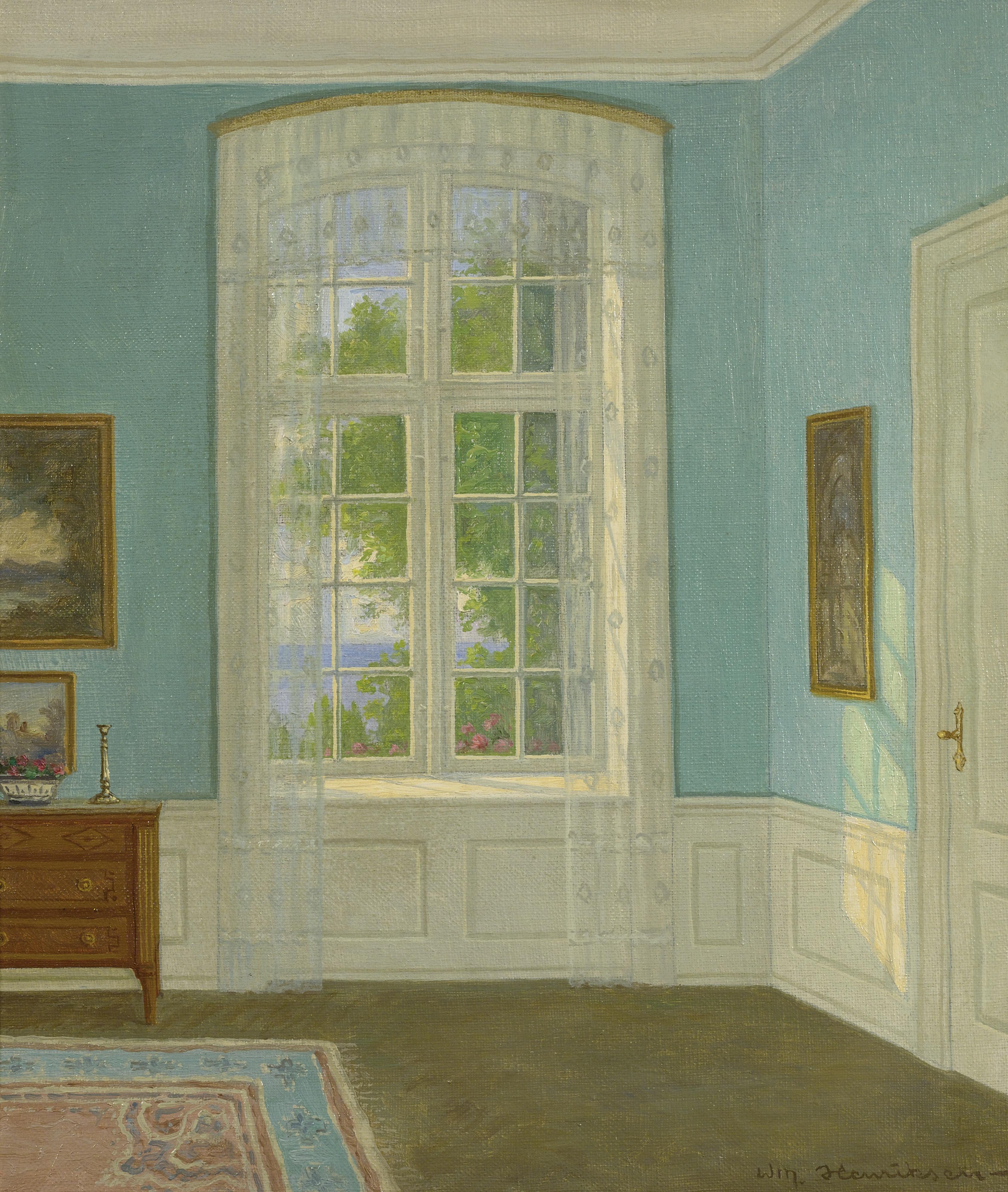 William Henriksen - A Sunlit Garden Room