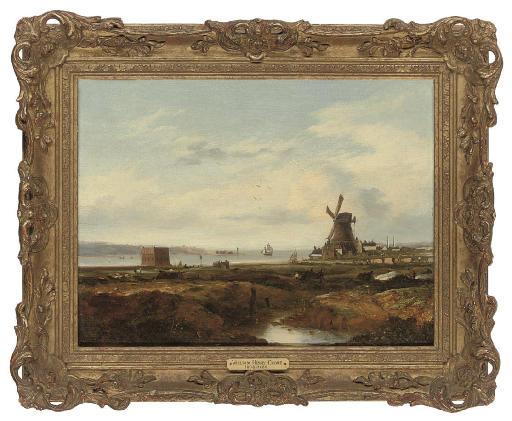 William Henry Crome - Mill on the north shore, Liverpool