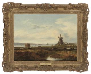 William Henry Crome - Mill on the north shore, Liverpool