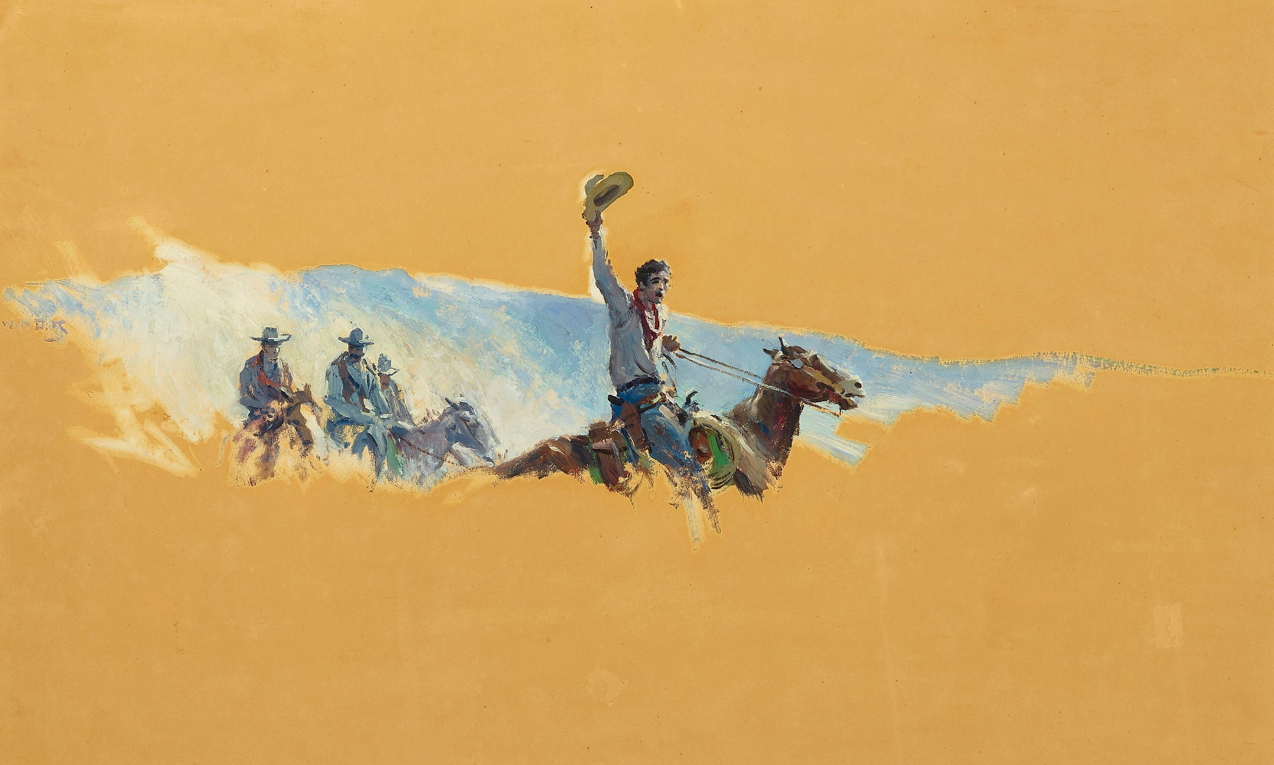 William Henry Dethlef Koerner - Bobby of the Bar Cross 17 x 26 in. framed 21 x 30 in.