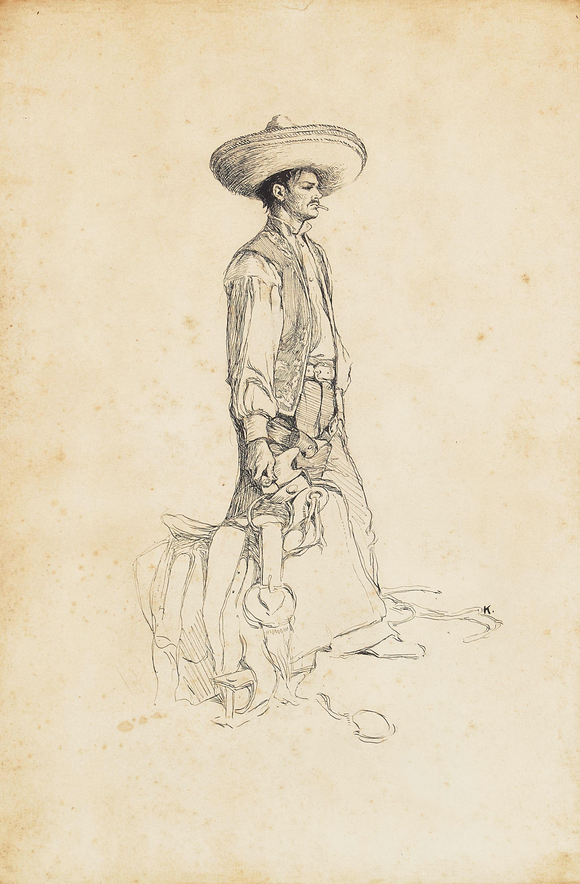 William Henry Dethlef Koerner - Vaquero sight 13 1/2 x 9 in. framed 14 1/2 x 10 1/4 in.