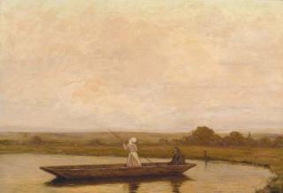 William Henry Gore, R.B.A. - The ferry crossing