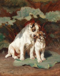 William Henry Hamilton Trood - In the rhubarb patch