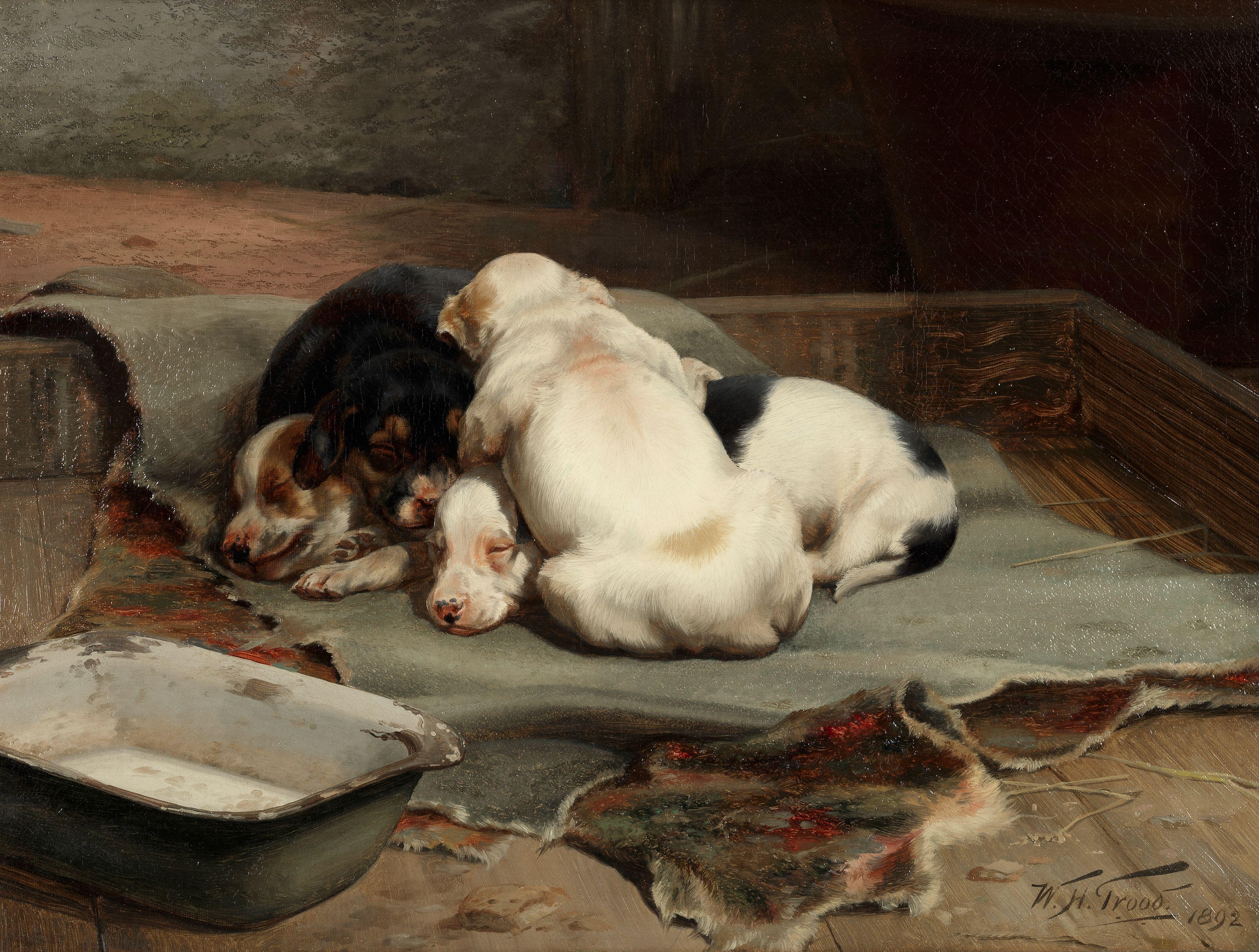 William Henry Hamilton Trood - Little nestlings