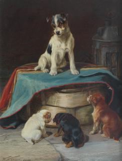 William Henry Hamilton Trood - The leader of the pack; The cat\'s out of the bag, a pair